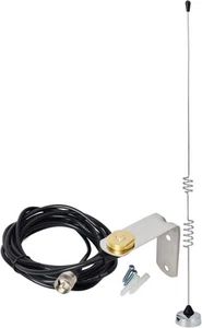 HYS Dual Band NMO Antenna, VHF/UHF Pre Tuned Amateur, Silver, Gold, Black - Picture 1 of 8
