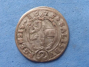 264) Austria Salzburg Billon 2 kreuzer 1675 Clear Detail £15.00 - Picture 1 of 2
