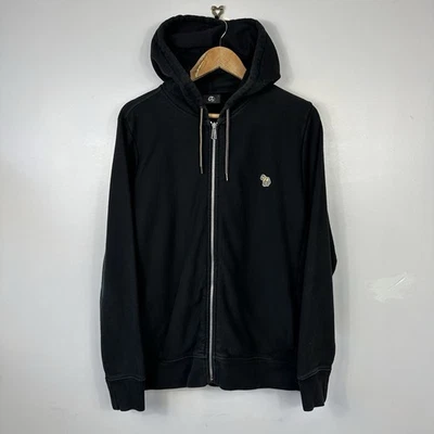 Sudadera con capucha Paul Smith, cebra arco iris, cremallera, negra, talla grande para hombre Foto 1 de 4