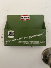 Texaco Gas Oil Restroom Comments Card Holder