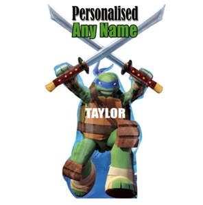 Teenage Mutant Ninja Turtles balloon Leonardo Balloon 43" PERSONALISED Any Name - Picture 1 of 2