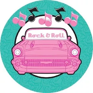 50's Decades Rock N' Roll Sock Hop Diner Retro Theme Party 7" Dessert Plates - Picture 1 of 1