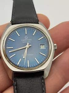 RARE CERTINA Automatic Blue Ribbon Volvo Ref. 623-1218-41 Wrist Watch 1977 - Foto 1 di 24