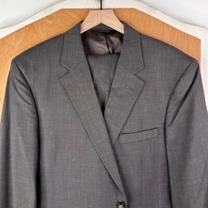Jos A Bank Suit Mens 46R Brown Wool 2 Button Pants 40x30 Birdseye Pleated Cuffed - Picture 1 of 21