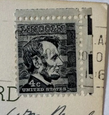 RARE U.S. 4 cents cent Abraham Lincoln US 1965 Postage Stamp - Image 1 of 4