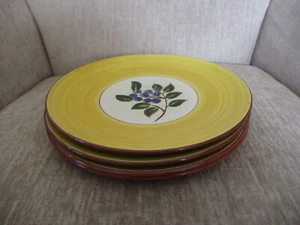 LOT OF 4 STANGL 9'' SALAD/LUNCH PLATES BLUEBERRY PATTERN - Picture 1 of 20