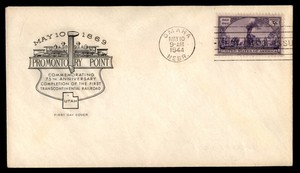 Mayfairstamps US FDC 1944 1st Transcontinental RR 75th Anniv First Day Cover aaf
