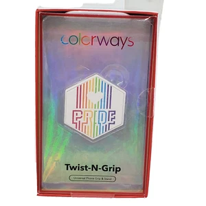 1 Pride Colorways Twist-N-Grip Universal Phone Grip & Stand New in Box - Afbeelding 1 van 24