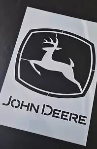 JOHN DEERE Buck Sign Tractor Company Stencil Mylar Reusable Airbrush Paint Spray - Picture 1 of 2