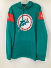 MIAMI DOLPHINS THROWBACK TEAM ISSUED AQUA NIKE DRI FIT HOODIE BRAND NEW 2XL