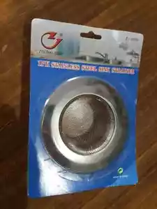 Stainless Steel Kitchen Sink Strainer - Large (7.5cm), with fine holes - Picture 1 of 5