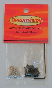 Twenty BLACK 1-72 Hex-Drive Button-Head Screw-In Rivets & Washers For Customs - Picture 1 of 4