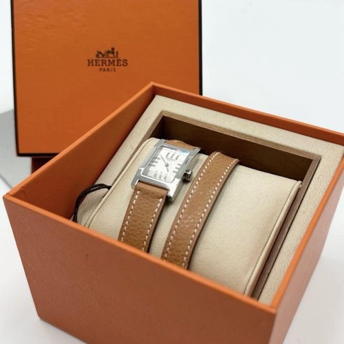 HERMÈS Orologio donna Hermes Tandem Ta1.210 doppia cintura pelle usa dalppone