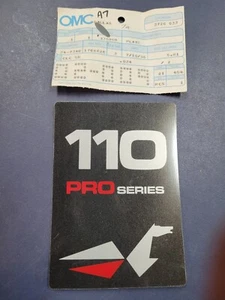 NEW Johnson Evinrude 110 Pro Series Hood Decal. 335068 0335068. Genuine OEM Part - Picture 1 of 4