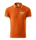Amateur Radio CALLSIGN and Name POLO shirt decorated with embroidery ORANGE