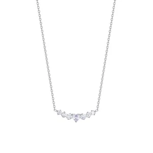 Collana Donna Luca Barra CK2105 In Acciaio Con Cristallo A Cuore E Zirconi - Foto 1 di 4