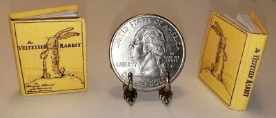 LEE ANN BORGIA 1:12 SCALE MINIATURE BOOK THE VELVETEEN RABBIT DOLLHOUSE SCALE