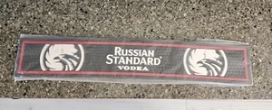 Russian Standard Vodka Black Rubber Bar Mat 21" X 3 1/2" New - Picture 1 of 14