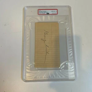 George Sisler Signed Autographed Large Index Card PSA DNA Graded GEM MINT 10 - Picture 1 of 5