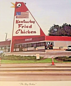 The Big Chicken Kentucky Fried KFC Marietta GA Realistic Artist Painting Print - Picture 1 of 12