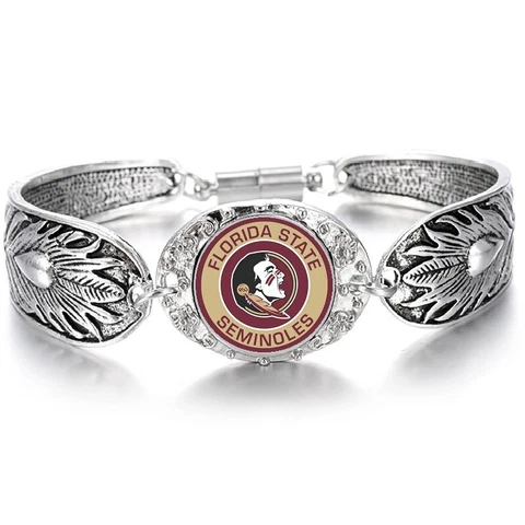 Florida Seminoles Womens Sterling Silver Bracelet Jewelry Gift D3 Cover