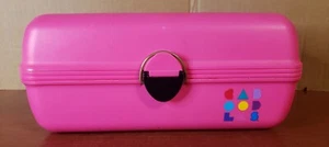 VINTAGE PINK CABOODLE COSMETIC MAKEUP CASE CRAFT ORGANIZER #2602 SLIDE TRAYS - Picture 1 of 7