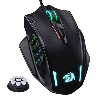 MMO Gaming Mouse Redragon M908 12400DPI 1000Hz Polling Rate 18 Programmable Butt - Image 1 of 4