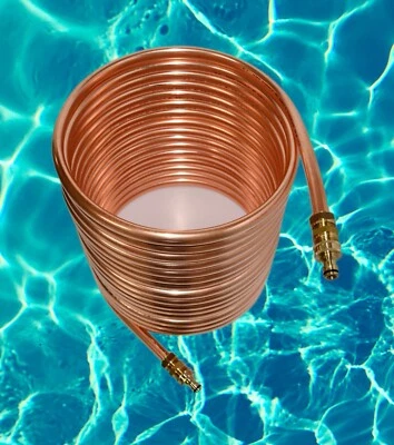 DIWA GBR Spirale Kupferrohr 15x1mm 15m Außendurchm. ca.31cm Poolheizung ANSCHLUSS GARDENA