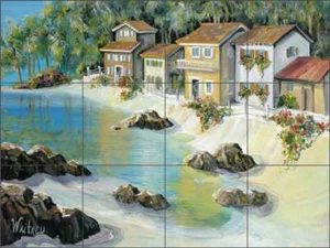 Tropical Tile Backsplash Whitney Bahamas Art Ceramic Mural POV-TWA030 - Picture 1 of 2