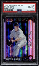 1999 Bowman Chrome Refractor #66 David Cone PSA 10 Gem POP 2 Yankees