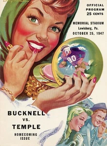 1947 Bucknell vs. Temple College Football Program - Picture 1 of 1