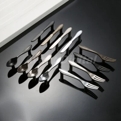 Único Cuchara Cuchillo Tenedor Estilo Mango Tirar Gabinete Armario Muebles de Cocina Perilla Foto 1 de 4