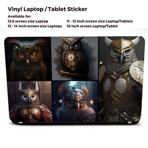 15,6 Zoll Fantasy Owl Warriors Laptop Haut Tablet Vinyl Aufkleber Aufkleber-MG6