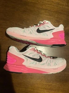 Nike Lunarglide 6 Women's Running Shoe Size 8.5 Pink 654434-106 - Picture 1 of 11