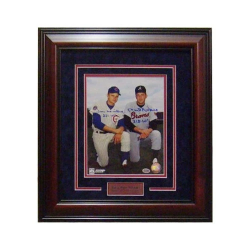 Phil Niekro & Joe Niekro Doble Firmado Bravos/Cachorros MLB 8x10 Foto Enmarcada con Ganancias Foto 1 de 1