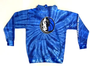 NBA Dallas Mavericks Blue Tie-Dye Hoodie with Round Logo - Picture 1 of 9