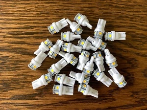 100 New Warm White 8V Wedge Lamp LED Light Bulbs fr Pioneer Project/One Receiver - Picture 1 of 4
