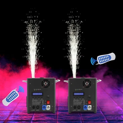 2PCS Cold Spark Machines, Pyrotechnic Machines with Remote Control for Party - Image 1 of 4