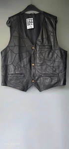Herren Lederweste (Vintage neu) schwarz Gr. 52 - Bild 1 von 4
