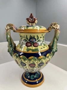 Vintage Pottery Urn hand painted Italian - Picture 1 of 14