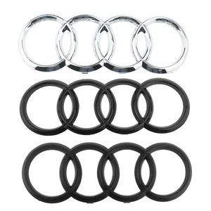 Für Audi A3 A4 A5 A7 A8 Kühlergrill Emblem Ringe Silber/Schwarz 285x99MM - Bild 1 von 4