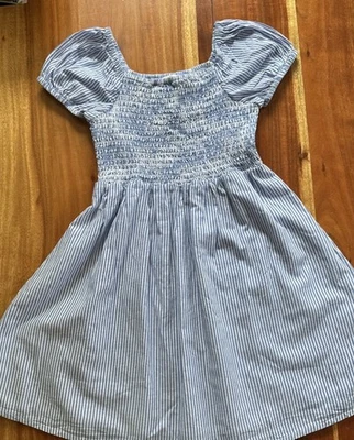 Crewcuts Girls Lined Striped Dress With Stretch- Size 6 NEW - Image 1 of 4