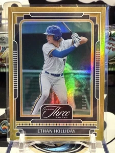 2025 Panini Three And Two Ethan Holliday Holo Gold Parallel /10 TZ - Picture 1 of 2