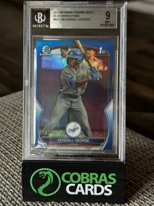 Bowman Draft 2023 cromo refractor azul/150 Kendall George #BDC-190 BGS 9 - Imagen 1 de 2