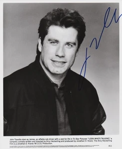 JOHN TRAVOLTA signed LOOK WHO'S TALKING 8x10 w/ coa ORIGINAL 1989 STUDIO CLOSEUP - Picture 1 of 1