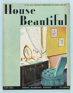 Vintage HOUSE BEAUTIFUL Magazine May 1932 Cover Artist A. R. Stockdale - Picture 1 of 17