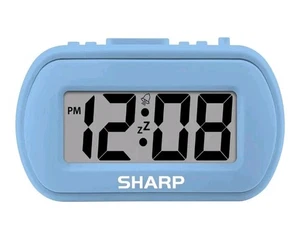SHARP Digitaler Wecker - taktiles Kunststoffgehäuse mit weich gummierter Oberfläche blau - Bild 1 von 6