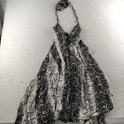 Vestido Halter Vince Camuto Estampado Animal Playa Piscina Natación Talla Mediana Nuevo con Etiquetas $158 Foto 1 de 4