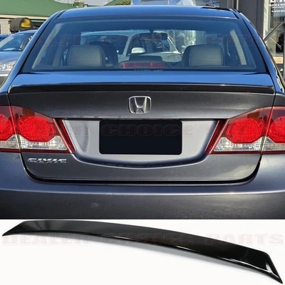 Alerón para Honda Civic 2006-2011 sedán de 4 puertas estilo labio original alerón de maletero negro brillante Foto 1 de 4