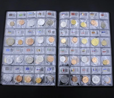 Lots 120 Countries Regions Coins Collection Book Foreign Currency With Flags - Image 1 of 4